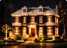 Home Alone illuminated brick build